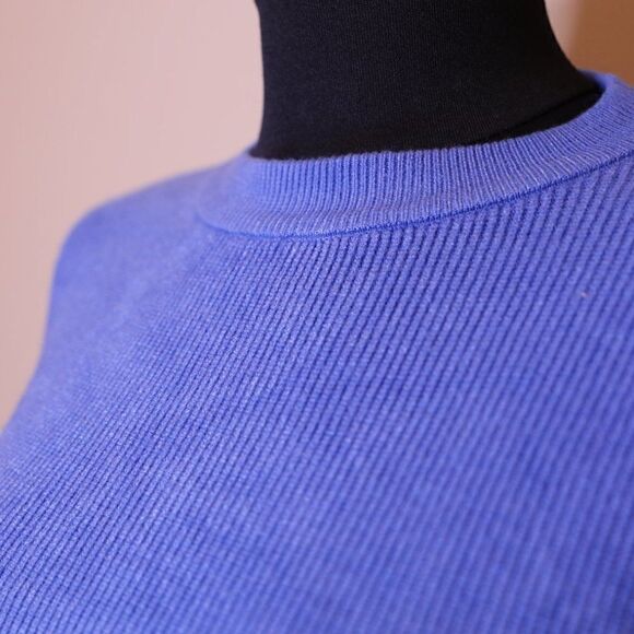 Periwinkle Blue Cropped Tie Up Sweater Sz XS - Picture 5 of 5